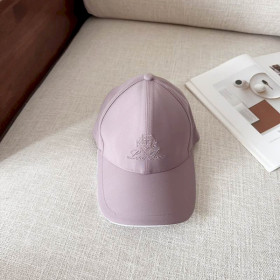 Loro Piana Baseball Cap with Elasticated back Microfibre Storm System in purple