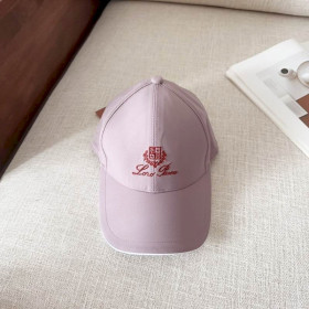 Loro Piana Baseball Cap with Elasticated back Microfibre Storm System in purple and red brown