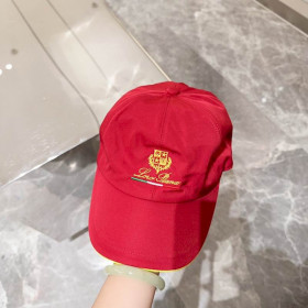 Loro Piana Baseball Cap with Elasticated back Microfibre Storm System in red and yellow