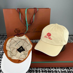 Loro Piana Baseball Cap with Elasticated back Microfibre Storm System in yellow and red