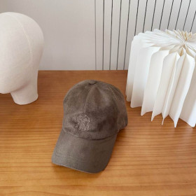 Loro Piana Baseball Cap with Adjustable strap in dark beige