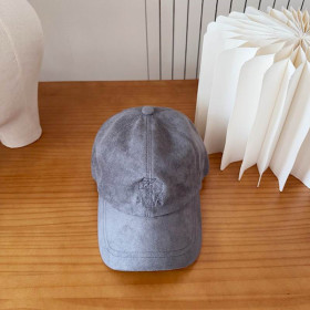 Loro Piana Baseball Cap with Adjustable strap in grey