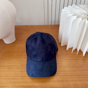 Loro Piana Baseball Cap with Adjustable strap in navy blue