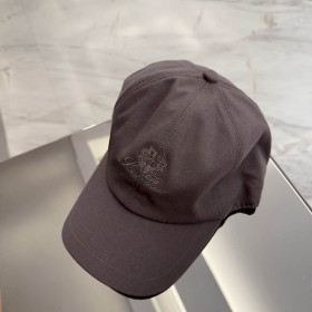 Loro Piana Baseball Cap with Elasticated back Cashmere Storm System in gray purple