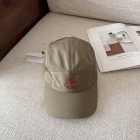 Loro Piana Baseball Cap with Elasticated back with Storm System in army green and red