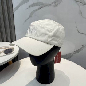 Loro Piana Baseball Cap with Elasticated back and Storm System in white