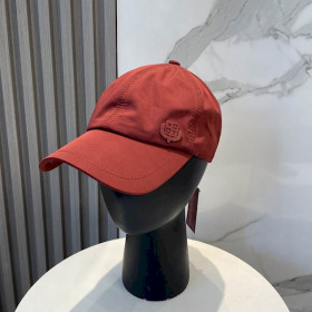 Loro Piana Baseball Cap with logo in burgundy