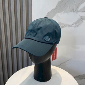 Loro Piana Baseball Cap with logo in dark green