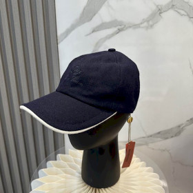 Loro Piana Cashmere Baseball Cap in black