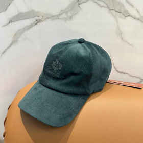 Loro Piana Corduroy Baseball Cap with Adjustable strap in dark green