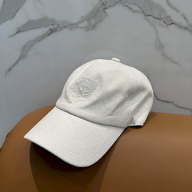 Loro Piana Corduroy Baseball Cap with Adjustable strap in white