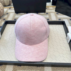 Loro Piana Fine Wale Corduroy Baseball Cap with Adjustable strap in pink