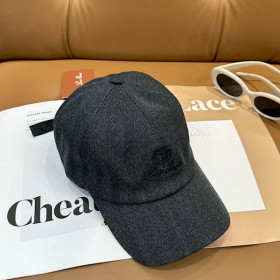 Loro Piana Linen Baseball Cap with Adjustable strap in black grey