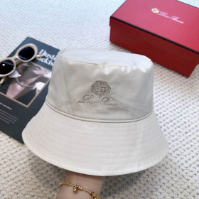 Loro Piana Men's / Women's Bucket Hat with Microfibre Storm System in beige