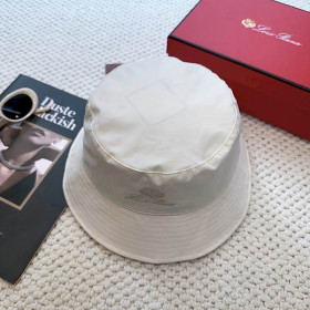Loro Piana Men's / Women's Bucket Hat with Microfibre Storm System in beige