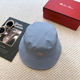 Loro Piana Men's / Women's Bucket Hat with Microfibre Storm System in blue