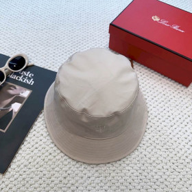 Loro Piana Men's / Women's Bucket Hat with Microfibre Storm System in dark beige