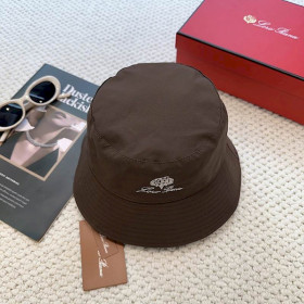 Loro Piana Men's / Women's Bucket Hat with Microfibre Storm System in dark brown