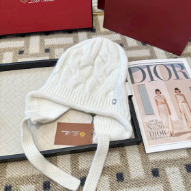 Loro Piana Men's / Women's Cuffed Wool Beanie in white