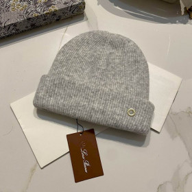 Loro Piana Men's / Women's Fine Rib Knit Blend Beanie in gray