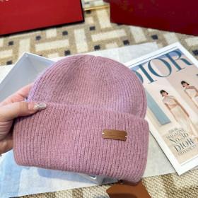 Loro Piana Women's Cashmere Beanie with Storm System in orchid pink