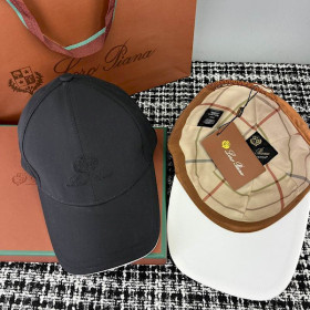 Loro Piana cotton Baseball Cap with Elasticated back in black