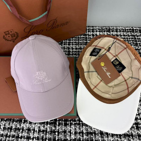 Loro Piana cotton Baseball Cap with Elasticated back in light purple
