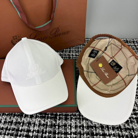 Loro Piana cotton Baseball Cap with Elasticated back in white
