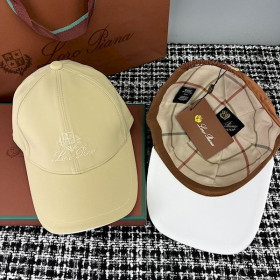 Loro Piana cotton Baseball Cap with Elasticated back in yellow