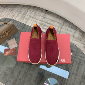 Loro Piana Women's Flexy Walk Sports Shoes / Burgundy