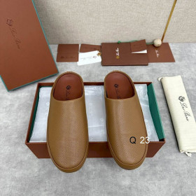 Loro Piana Women's Cowhide Sandals / Khaki With Air Holes
