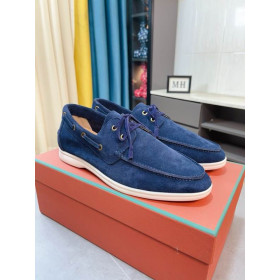 Loro Piana Men/Women's Sea-Sail Walk Moccas/ Flat Shoes / Dark Blue