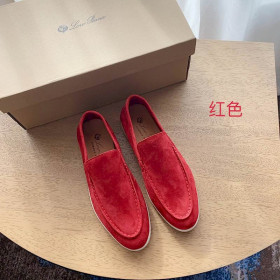 Loro Piana Men/Women's Summer Walk Moccas/ Flat Shoes / Red