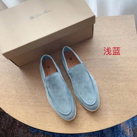 Loro Piana Men/Women's Summer Walk Moccas/ Flat Shoes / Light Blue