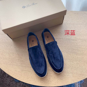 Loro Piana Men/Women's Summer Walk Moccas/ Flat Shoes / Dark Blue For Sale