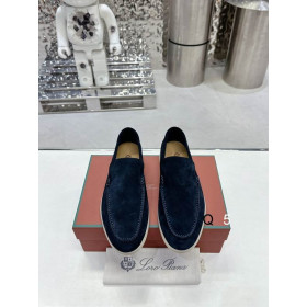 Loro Piana Men/Women's Summer Walk Moccas/ Flat Shoes / Navy Blue