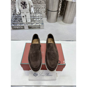 Loro Piana Men/Women's Summer Walk Moccas/ Flat Shoes / Dark Chocolate