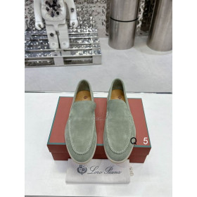 Loro Piana Men/Women's Summer Walk Moccas/ Flat Shoes / Frozen Fir