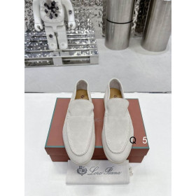 Loro Piana Men/Women's Summer Walk Moccas/ Flat Shoes / Off-White