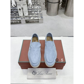 Loro Piana Men/Women's Summer Walk Moccas/ Flat Shoes / Sky Blue