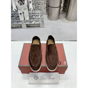 Loro Piana Men/Women's Summer Walk Moccas/ Flat Shoes / Coffee