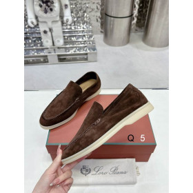 Loro Piana Men/Women's Summer Walk Moccas/ Flat Shoes / Coffee