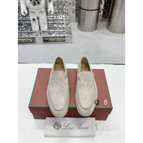 Loro Piana Men/Women's Summer Walk Moccas/ Flat Shoes / Light Khaki