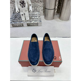 Loro Piana Men/Women's Summer Walk Moccas/ Flat Shoes / Dark Blue