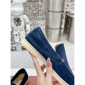 Loro Piana Men/Women's Summer Walk Moccas/ Flat Shoes / Dark Blue