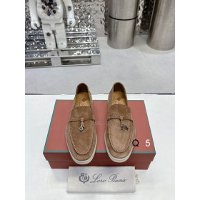 Loro Piana Women's Summer Charms Walk Moccas/ Flat Shoes / Brown