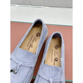 Loro Piana Women's Summer Charms Walk Moccas/ Flat Shoes / Purple