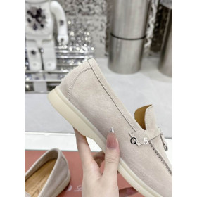 Loro Piana Women's Summer Charms Walk Moccas/ Flat Shoes / Off-White