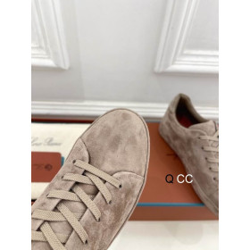 Loro Piana Women's Suede Sneakers / Khaki