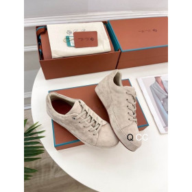 Loro Piana Women's Suede Sneakers / Apricot